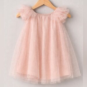 Pink & Violet Baby Tulle Dress Blush Sparkle Party Tutu 12M